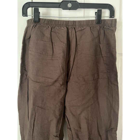 Fresh Produce Brown Beach Linen Blend Pants Women Size Medium - Picture 4 of 6